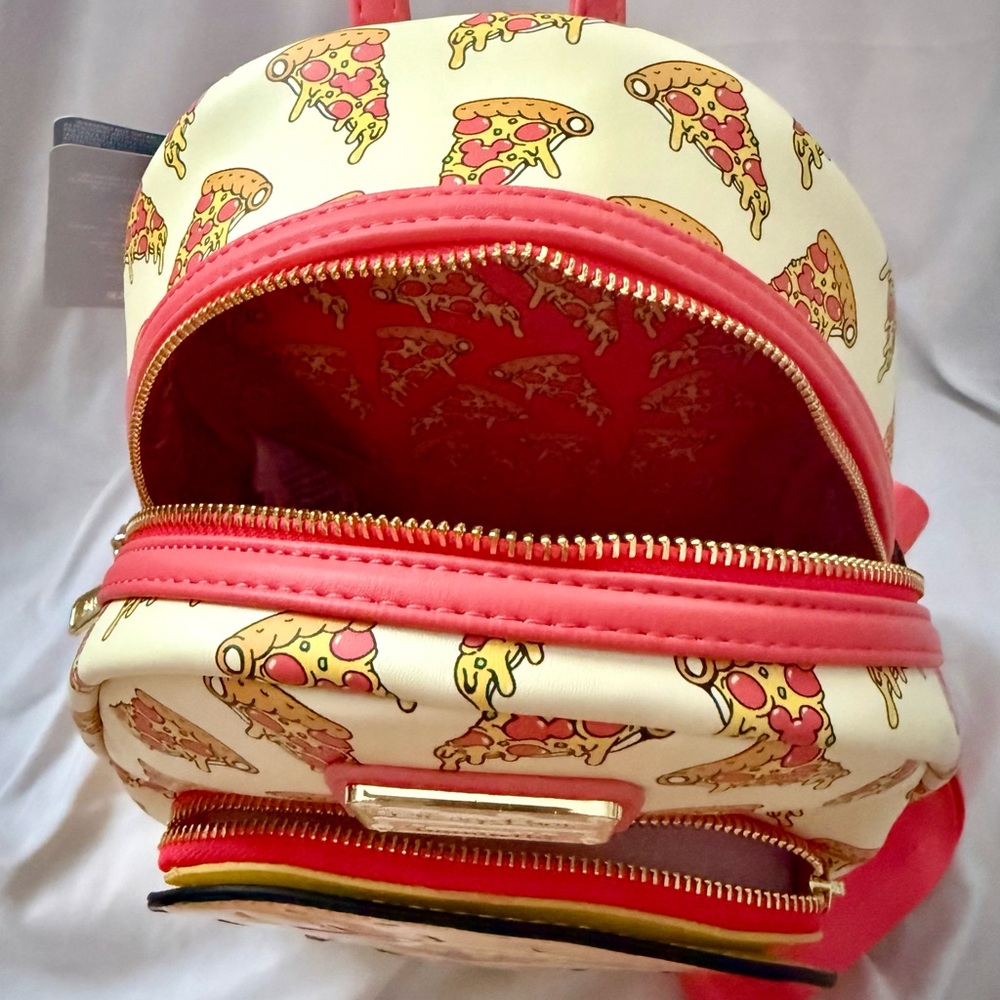 Disney Parks Loungefly Mini Backpack -Disney Eats- Mickey Pizza View 4